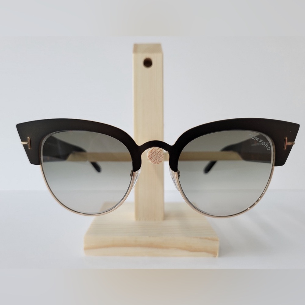 Tom Ford TF-607 Alexandra Sunglasses Matte Bronze Havana New